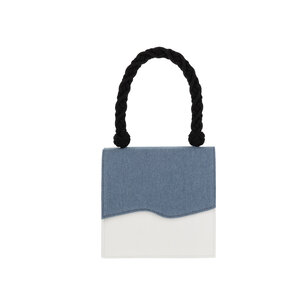 Iris Blue and White Sustainable Handbag