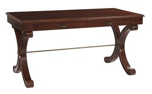 Wood X leg writing table