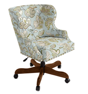 swivel desk chair available in multiple fabrics and finishes
