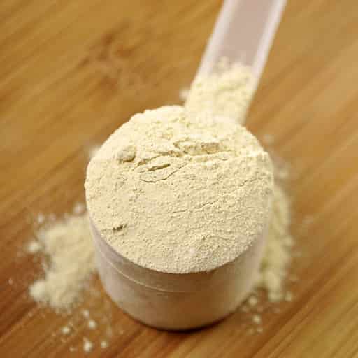 whey protein powder scoop