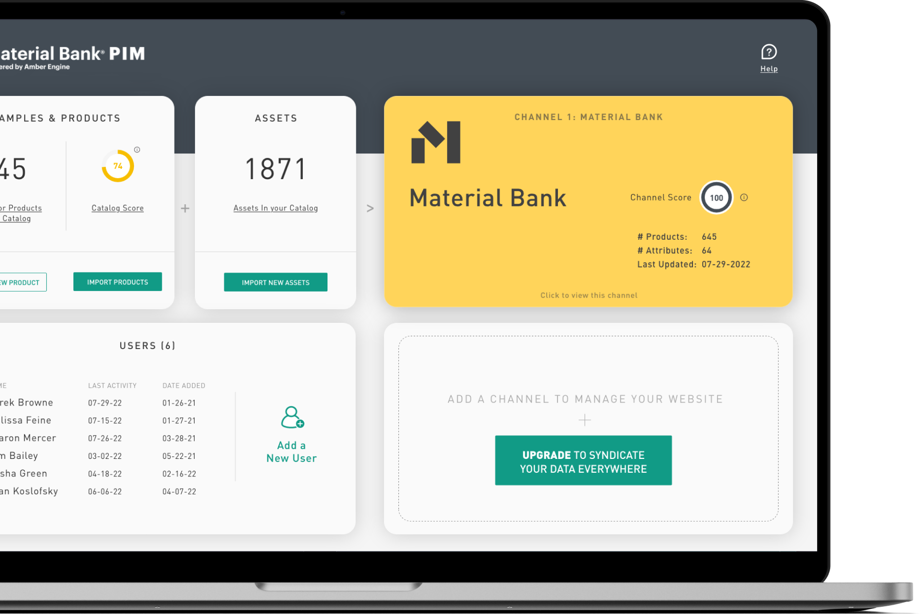 Material Bank Macbook Mockup