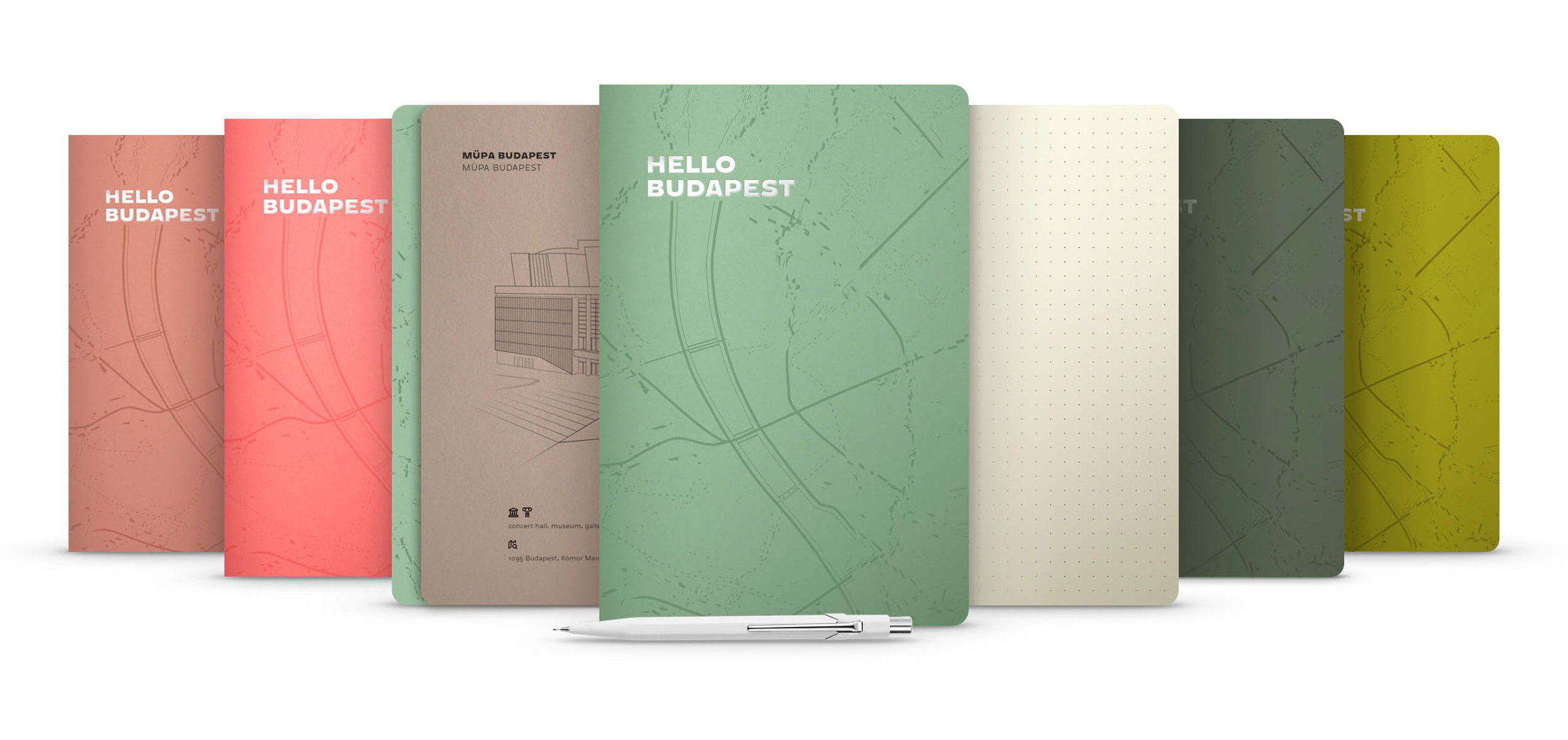 Iconic Budapest Sights Illustrated On Notebooks by Hellodesign
