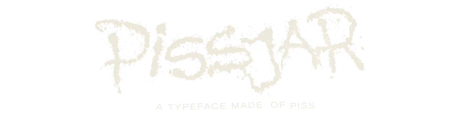 Pissjar font image