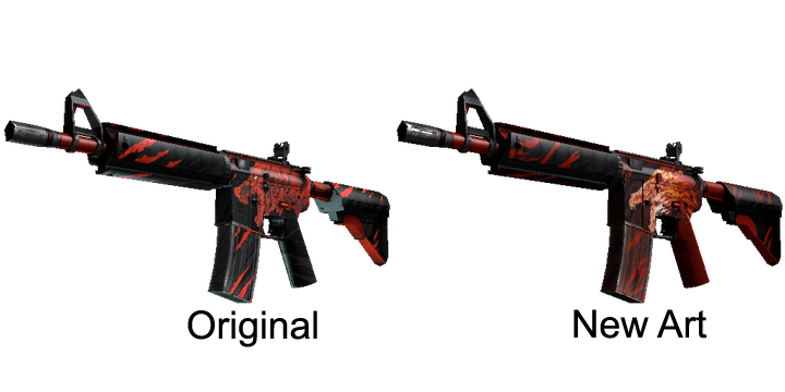 m4a4 howl - old and new design 