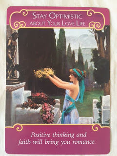 "Stay Optimistic About Your Love Life" angel card