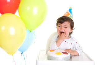 Child crying at birthday party