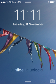 Screenshot of phone at 11.11am on November 11