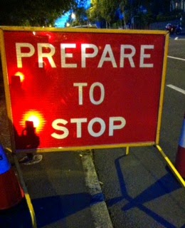 'Prepare to stop' sign