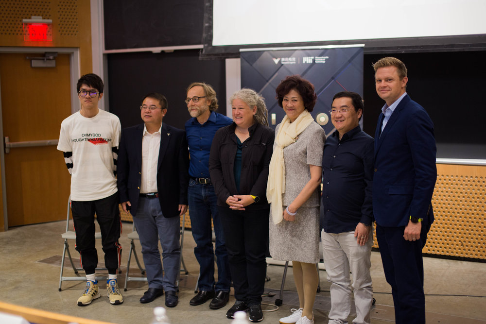 From left to right:  Yu “Misaya” Jingxi, Mars Hou, Scot Osterweil, TL Taylor, Lu Jingchao, Sage Huang, John Lasker