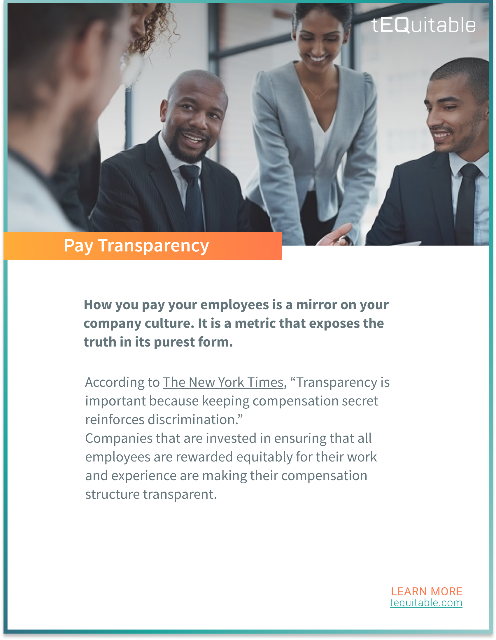 The title page of a white paper discussing pay transparency.