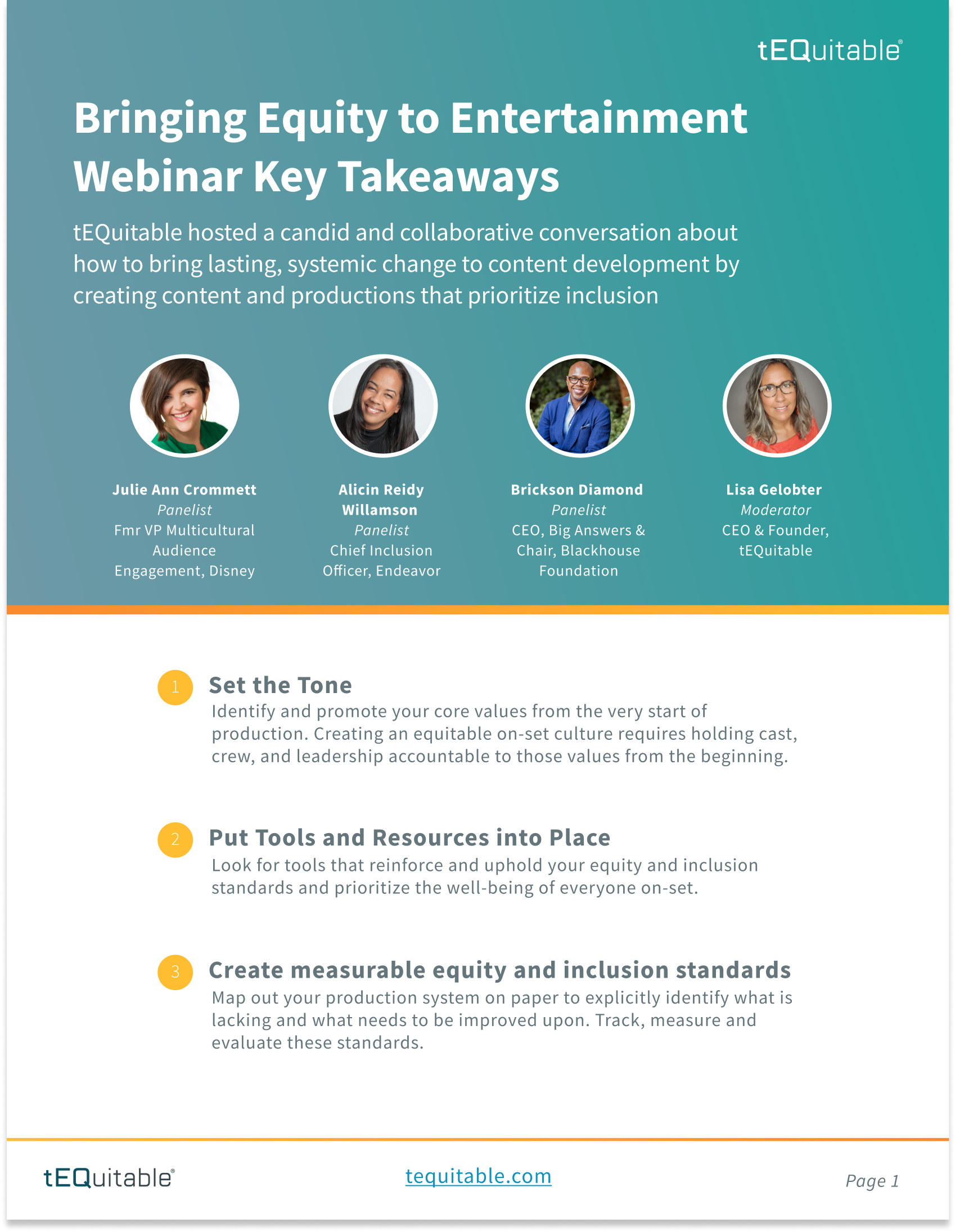 Bringing DEI to Entertainment webinar with Lisa Gelobter