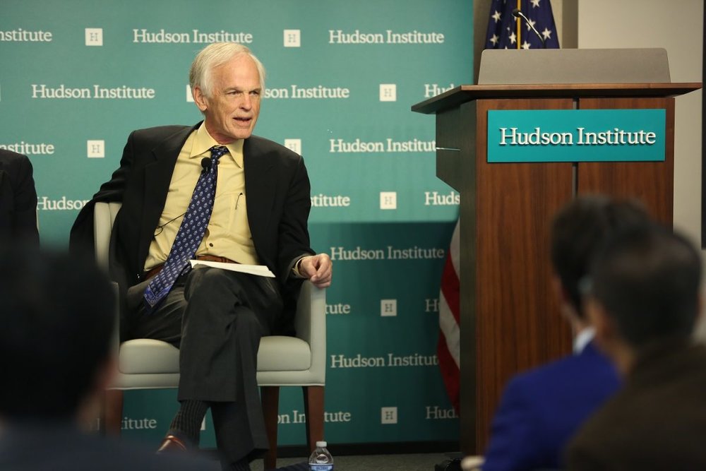  Perry Link, emeritus professor of East Asian Studies at Princeton University, speaking at the “Mark Palmer Forum: China’s Global Challenge to Democratic Freedom” at the Hudson Institute in Washington on Oct. 27, 2018. (York Du/NTD) 