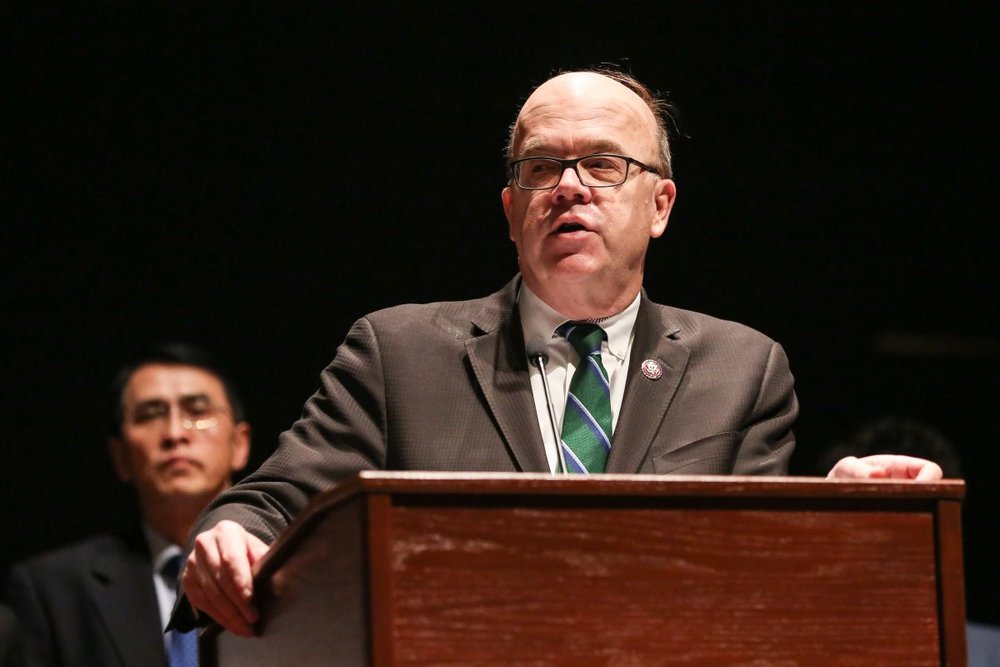Rep. James P. McGovern (D-Mass.), co-Chair of the bipartisan Tom Lantos Human Rights Commission and chairman of the Congressional-Executive Commission on China (CECC) , speaks at the press conference to announce the Formation of The Coalition to Advance Religious Freedom in China (CARFC) at The Congressional Auditorium in the Capitol Visitor Center, Washington, on Mar. 4, 2019. (Jennifer Zeng/The Epoch Times)