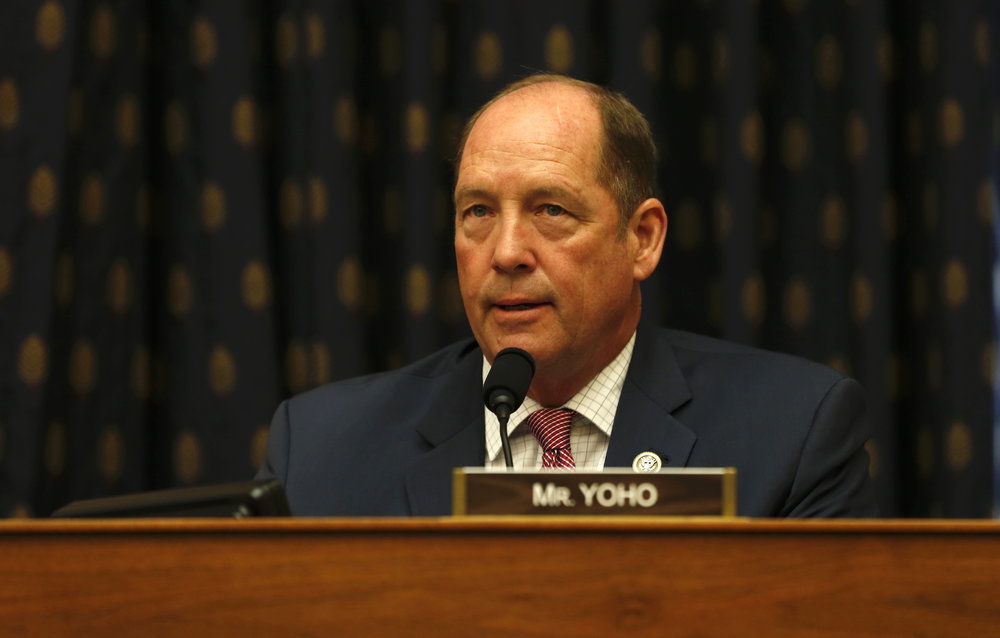ep. Ted Yoho at the hearing Smart Competition: Adapting U.S. Strategy Toward China at 40 Years in Washington on May 8, 2019. (Jennifer Zeng/The Epoch Times)