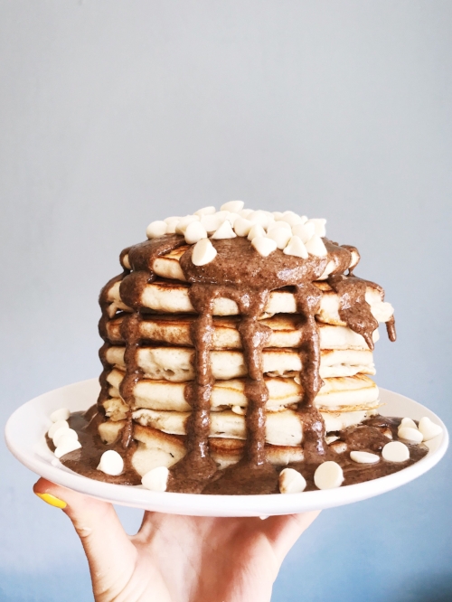  White Chocolate Protein Pancakes 