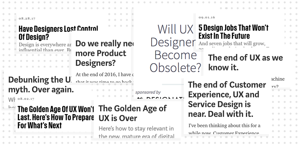 Sure, UX is dead. Now let's get back to work.