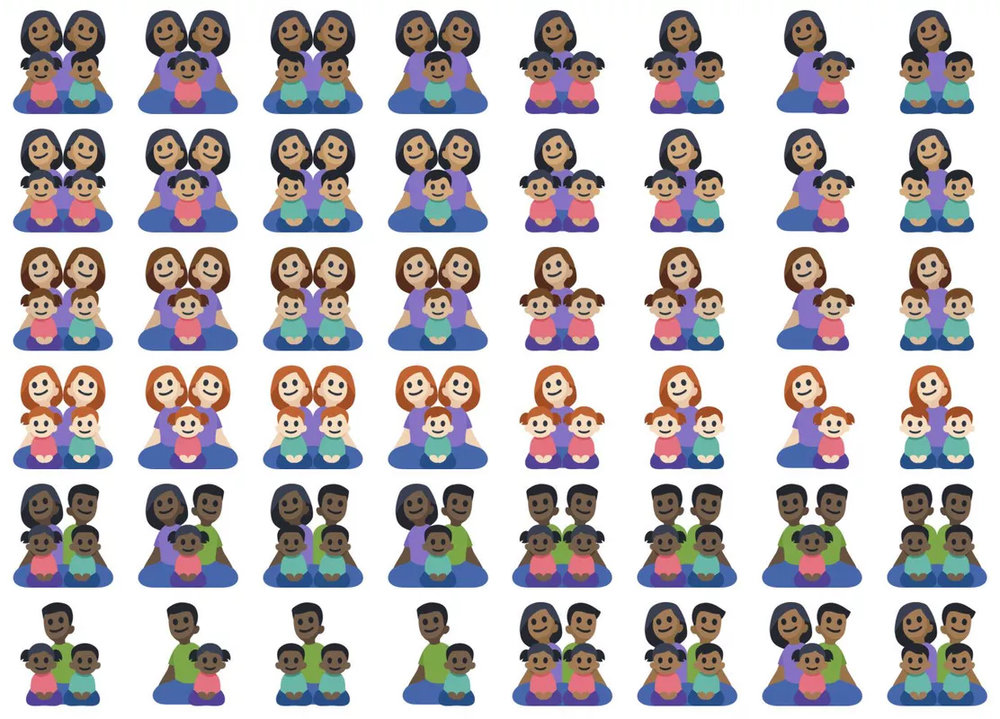 Facebook's family emojis forgets to consider interracial families (Source)