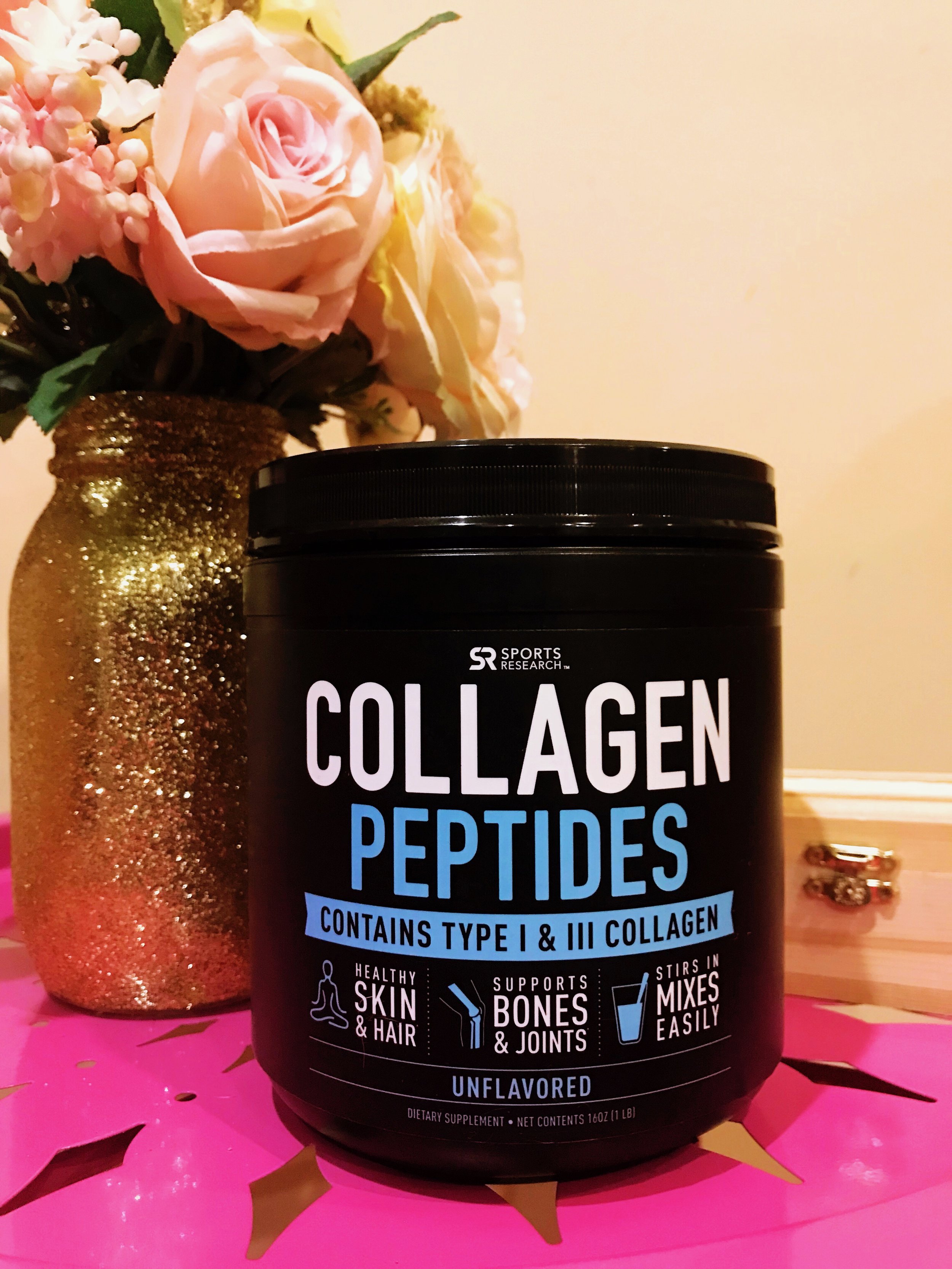 A tub of Collagen Peptides