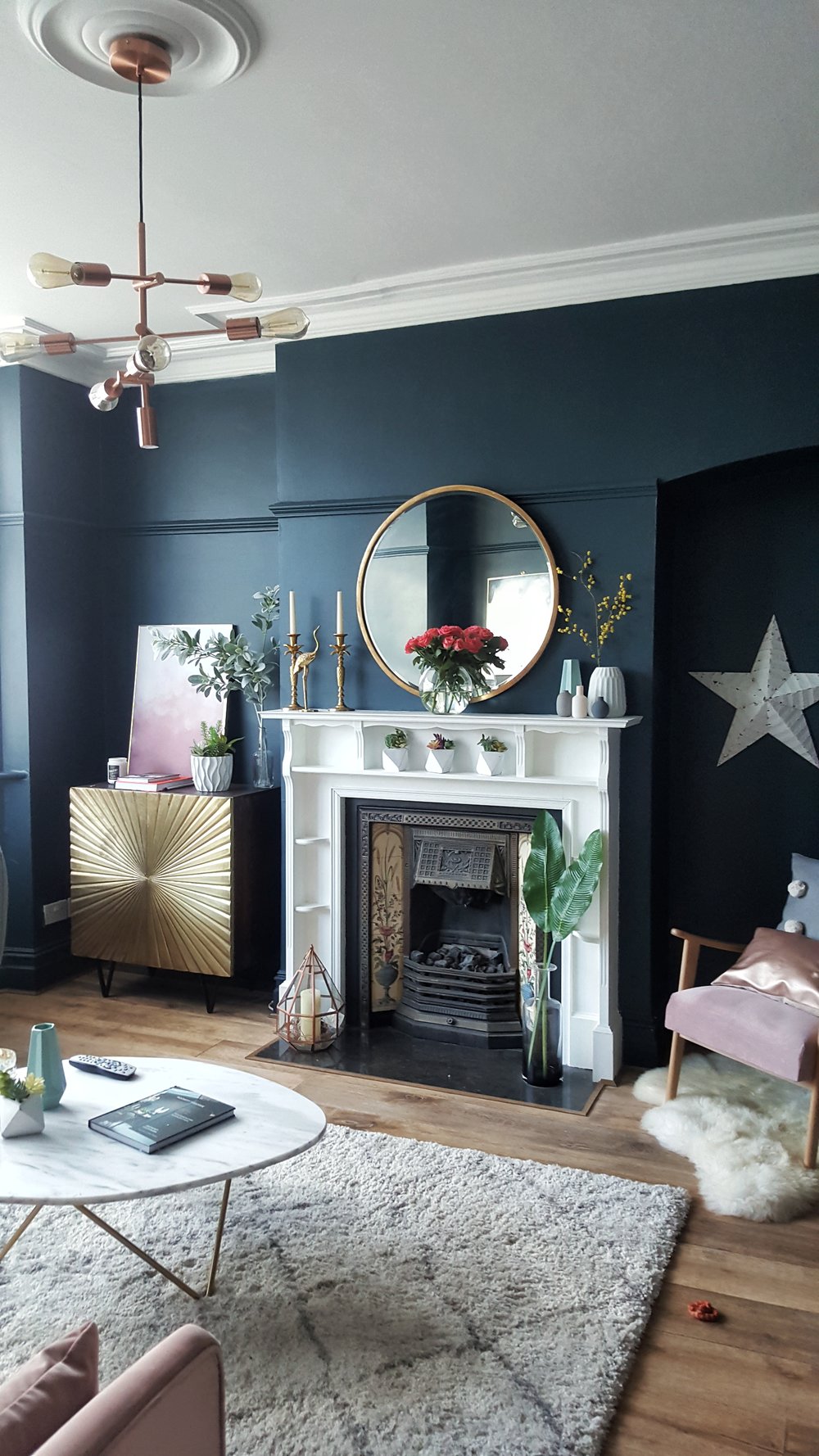 Dark blue walls....... What's not to love! — HORNSBY STYLE
