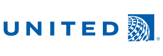 United Airlines Logo with Ticket Counter Hours and Contact Information