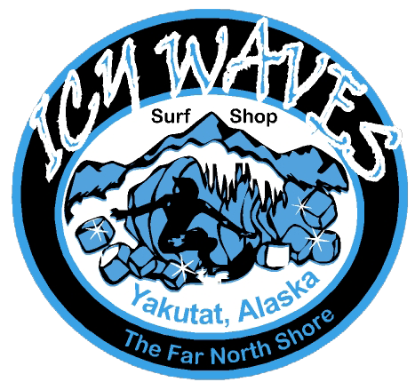 Alaska Acrylic Keychain Icy Waves Surf shop Yakutat colorful Surf Board Shape 