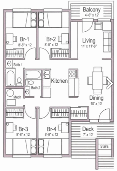 floor plans — orchard corners student apartments