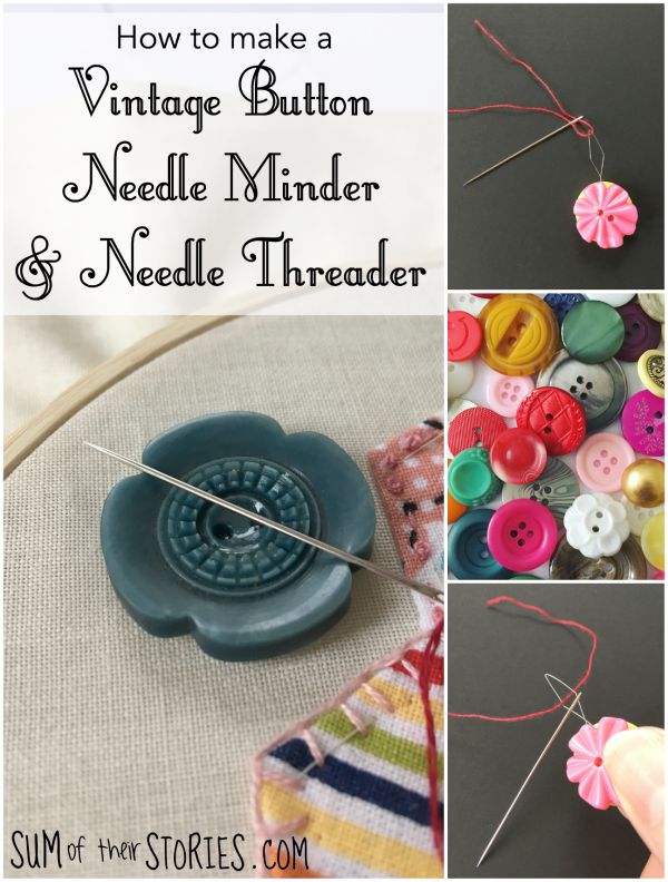 how to make a button needle minder and needle threader