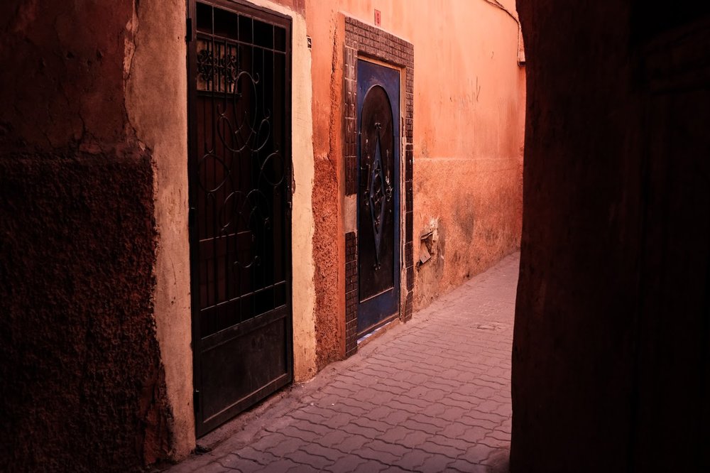 Old Medina alley way Marrakech Morocco