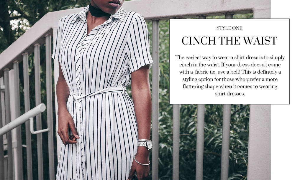How to Style a Shirt Dress in Three Ways