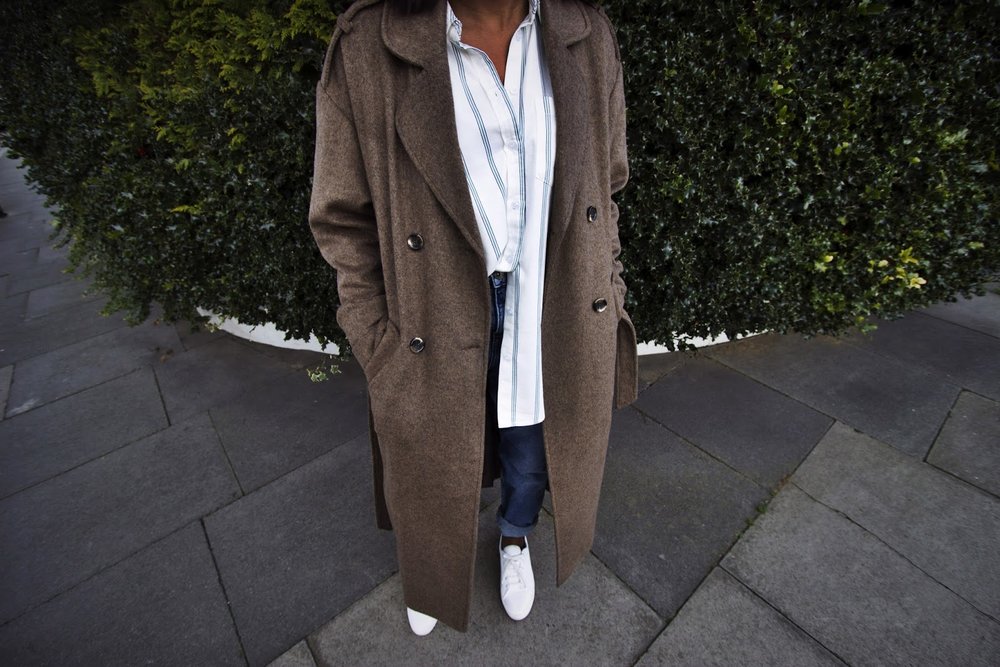 Long Belted Over Sized Wool Coat