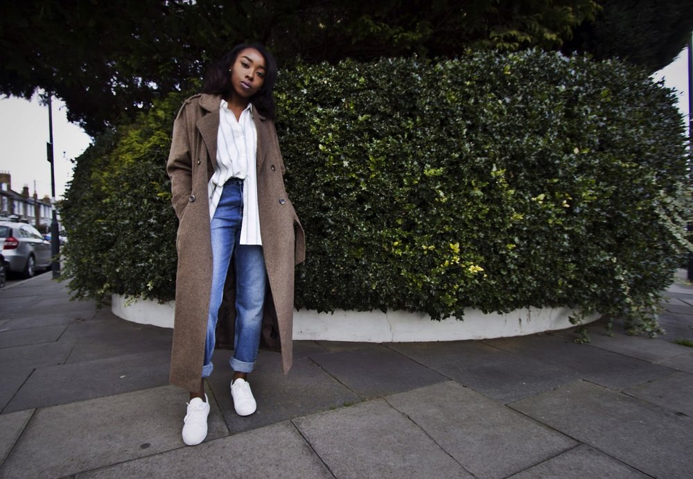 UK Fashion Blogger wearing Long Belted Over Sized Wool Coat