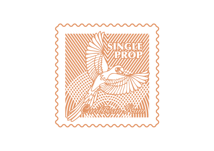 single-prop-rum-parrot-stamp