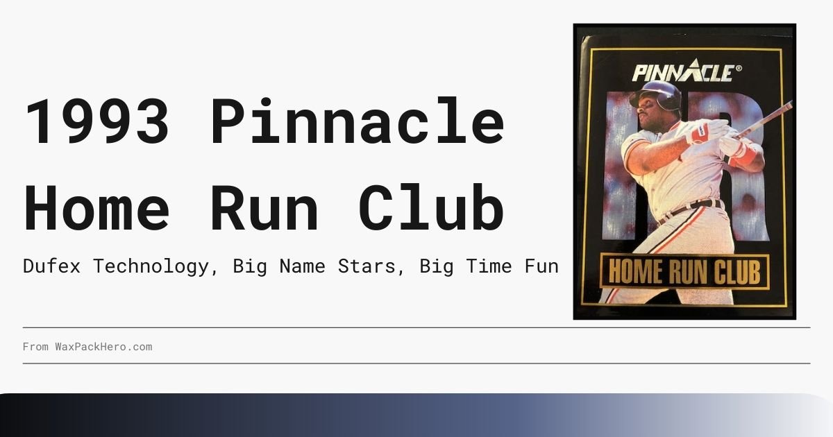 1993 Pinnacle Home Run Club Set Review and Checklist