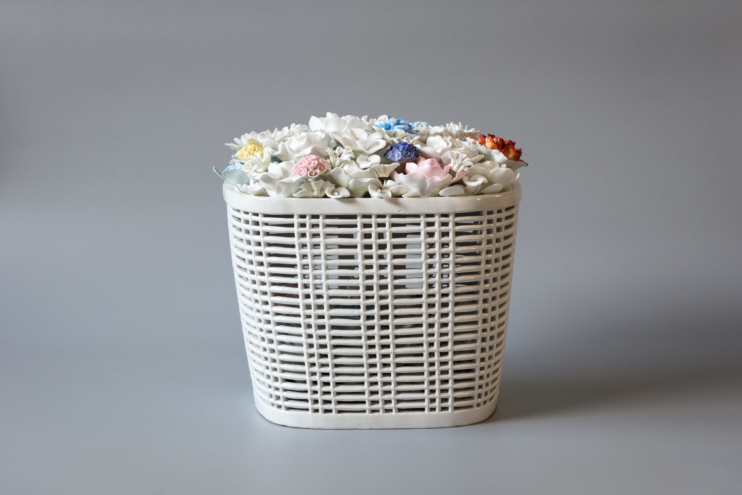 Bicycle Basket with Flowers in Porcelain, 2014, Porcelain, Courtesy of Ai Weiwei Studio & Sakip Sabanci Museum / Ai Weiwei Studio ve Sakıp Sabancı Müzesi izniyle