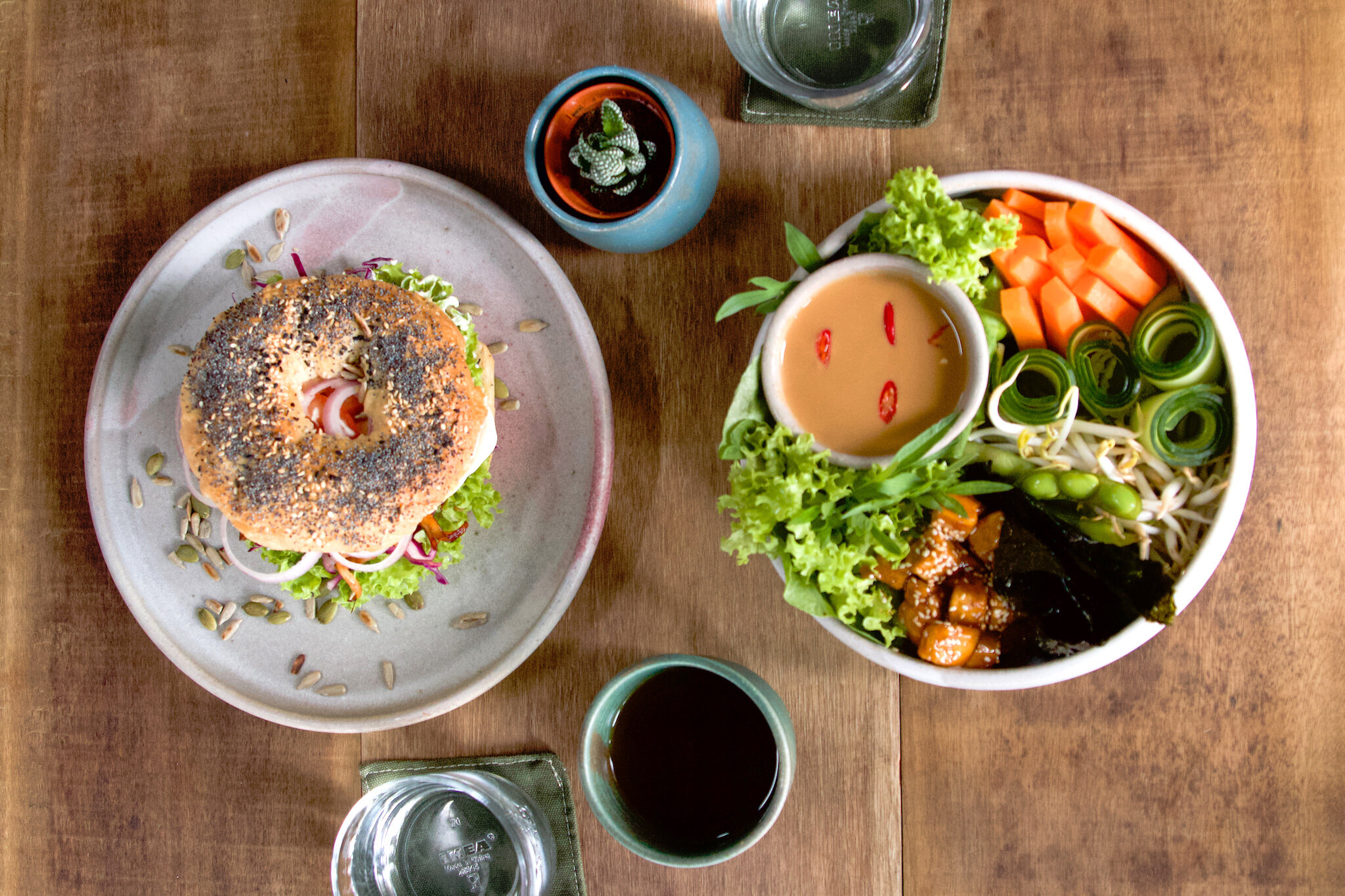 sushi bowl and vegan bagel langkawi.jpg
