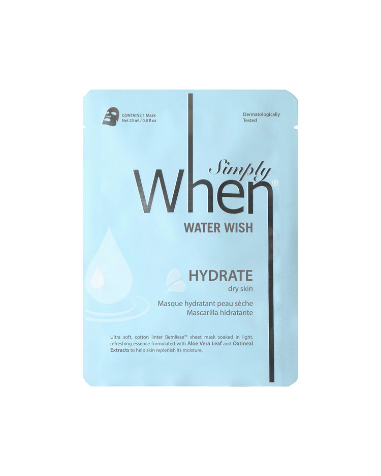 The Simply When Water Wish Hydrate Sheet Masks travel product recommended by Amanda Tropila on Pretty Progressive.
