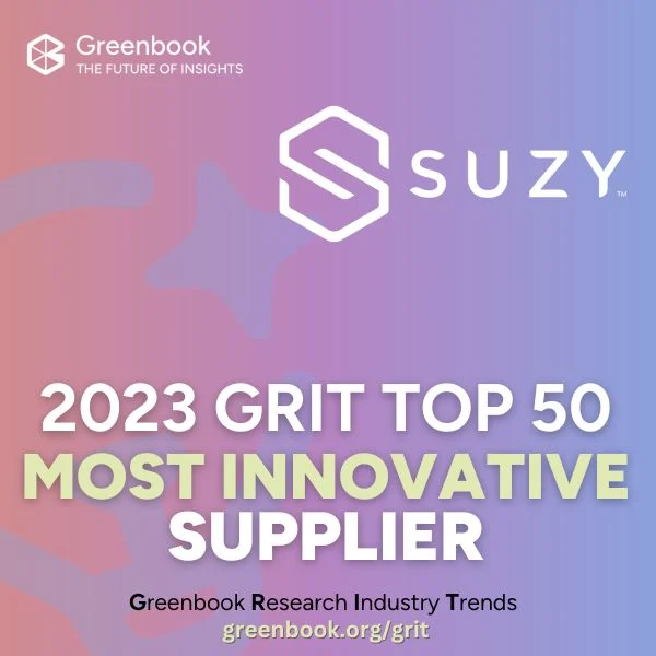 Suzy is a GRIT Top 50 Most Innovative Supplier in Market Research