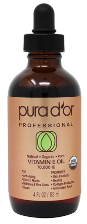 PURA DOR Certified Organic Vitamin E Facial Oil