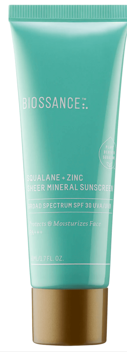 BIOSSANCE - Squalane + Zinc Sheer Mineral SPF 30 Face Sunscreen