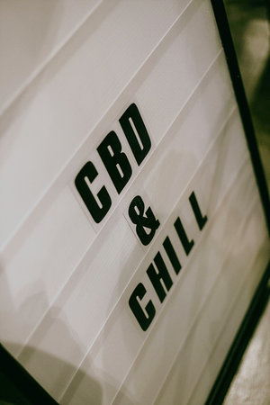 Sign that reads "CBD & Chill."