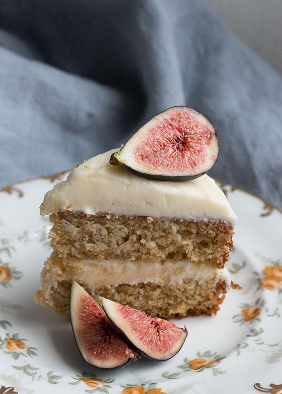 Earl Grey Cake with Honey Cream Cheese Frosting