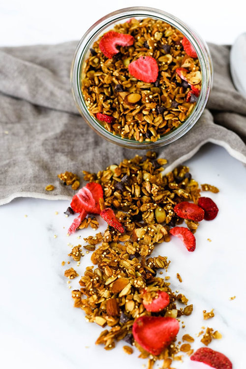 Earl Grey Granola with Strawberries