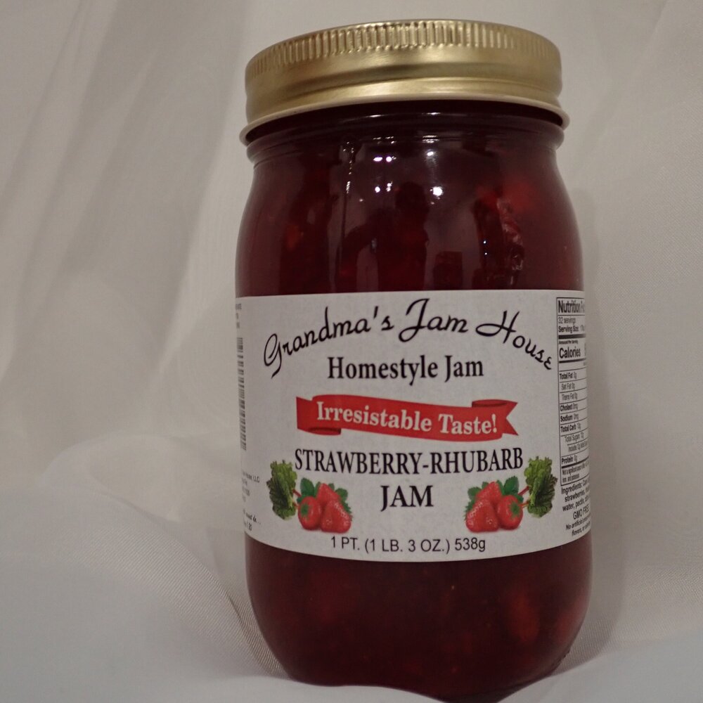 Grandma's Jam House Strawberry-Rhubarb Jam — Country View Store
