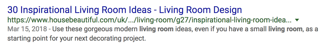  This page currently ranks 2nd for both 'Living Room Ideas' and 'Living Room Design'! 