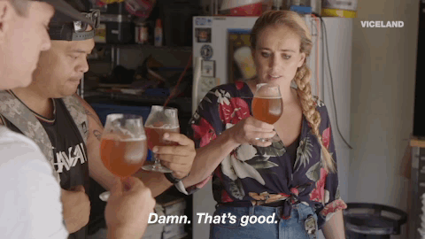 viceland drinking craft beer gif