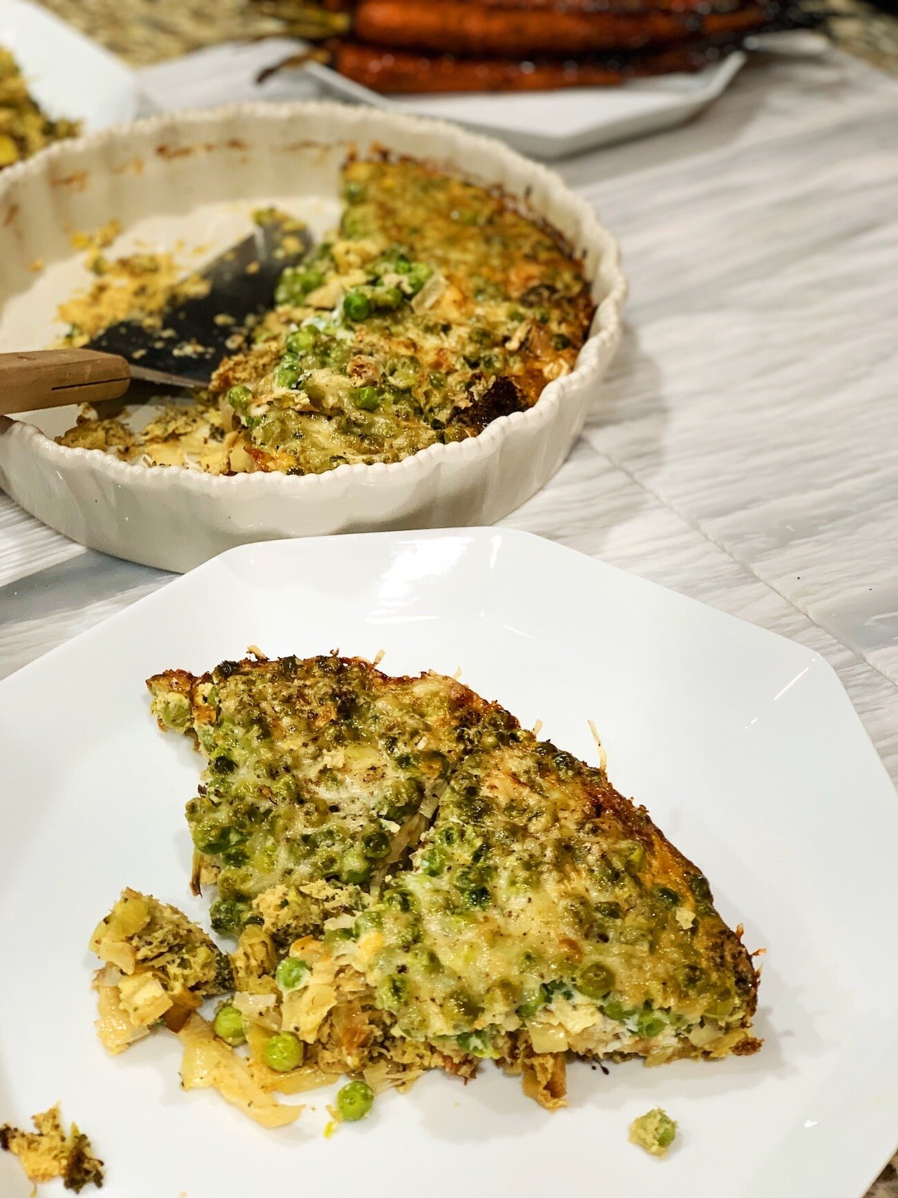Crustless Leek & Broccoli Quiche — OKCVEGGIE | Vegetarian Recipes