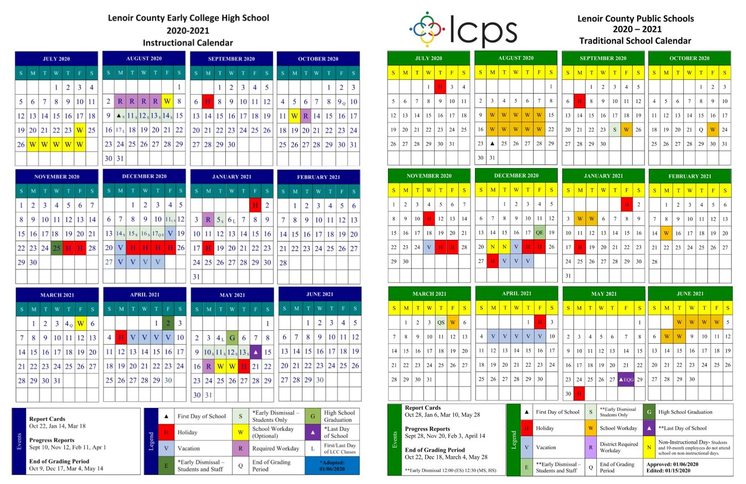 Lcps 2022 Calendar Teachers' Choice For 2020-21 Calendar Approved By Board — Neuse News