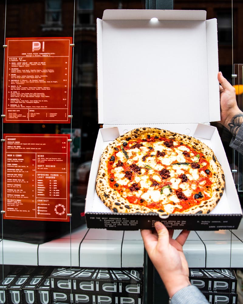 Pi Pizza Dublin, woodfired pizza ready for takeaway or collection order near you  title=