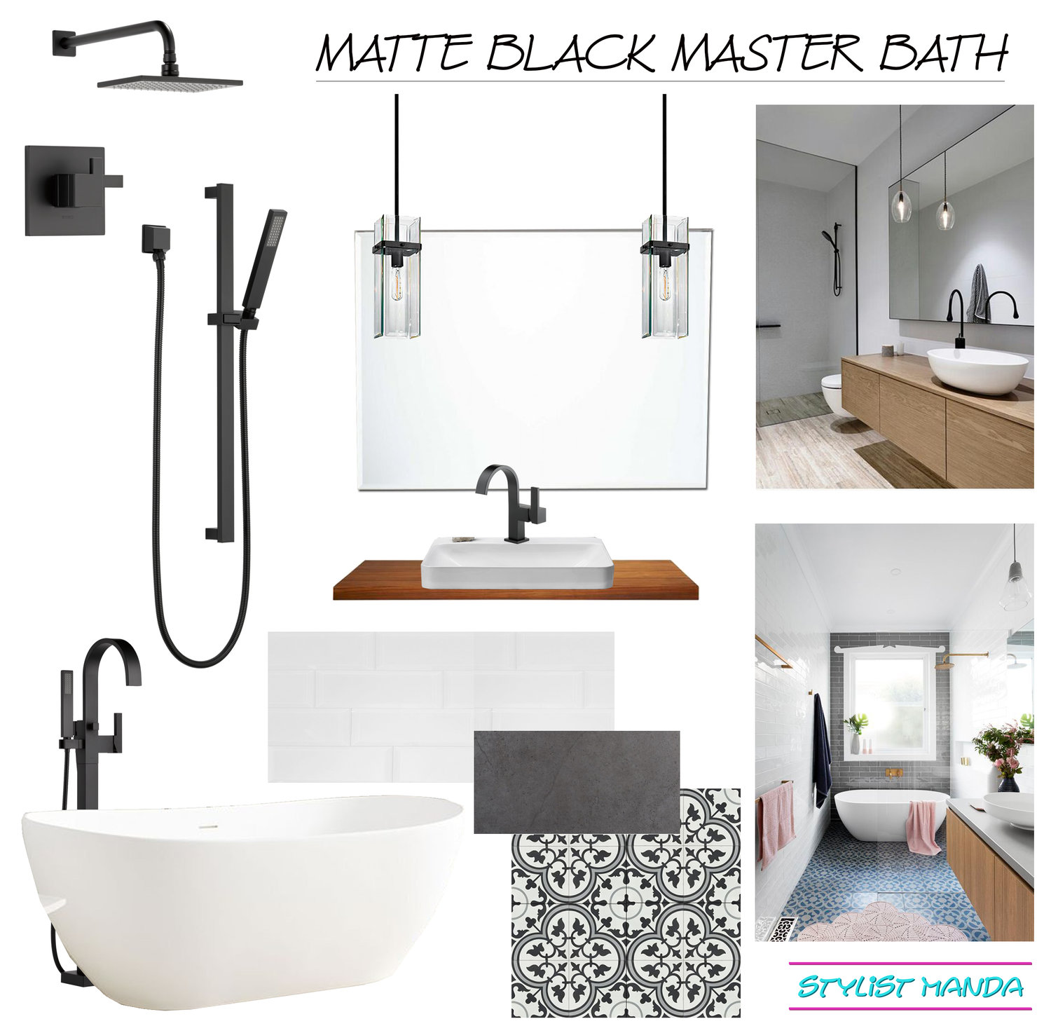 Black and White Bathroom — Stylist Manda