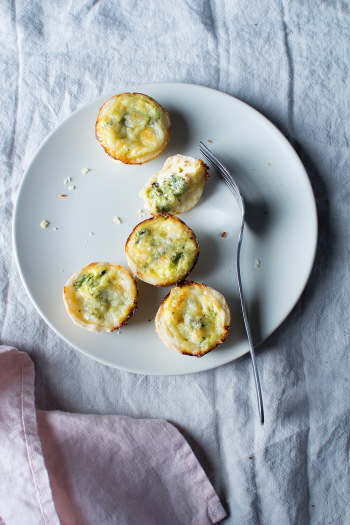 Cheesy Broccoli Rabe and Mushroom Mini Quiches — Flourishing Foodie